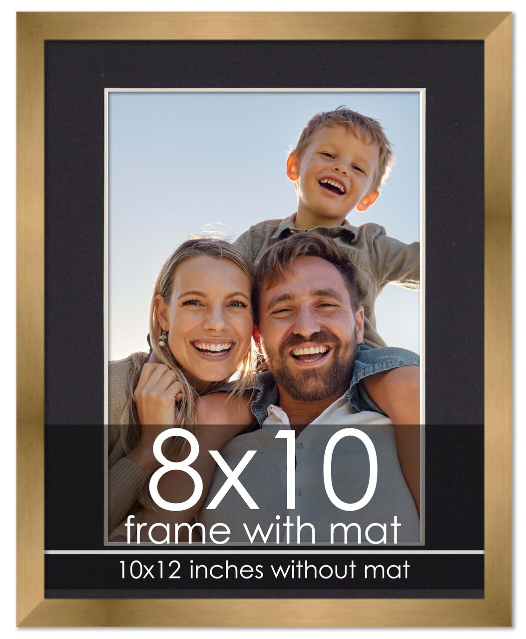 Metallic Bronze with Black Photo Mat, UV Acrylic Front, Foam Board Backing, 60 Sizes Available